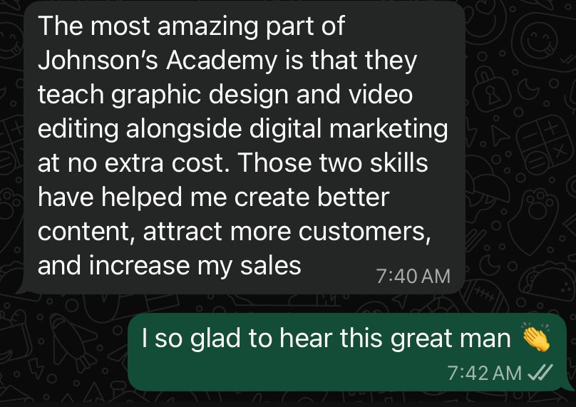Student testimonial